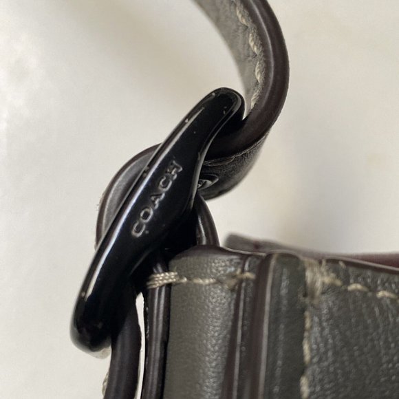 Genuine Coach Crossbody Saddle Bag No SD-20115 Gray Glove Tanned leather - Picture 12 of 12